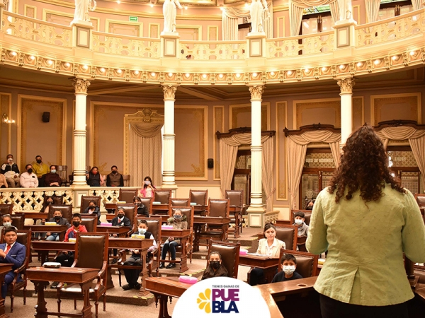 En el Poder Legislativo, SIPINNA Puebla realiza encuentro con niñas, niños y adolescentes