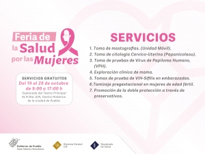 Este martes, SEDIF y Salud realizarán la “Feria de la Salud por las Mujeres”