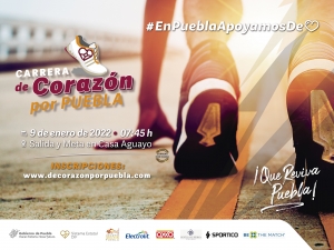 Realizará Patronato del SEDIF carrera con causa “De Corazón por Puebla”